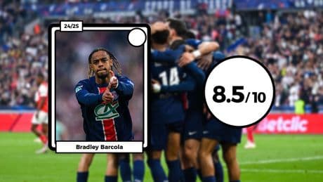 Coupe de France : le ticket Barcola/Doué inspiré, Neves omniprésent, Diouf surnage... Les notes de la finale PSG-Reims