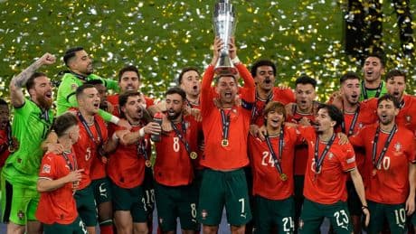 Portugal 2-2 Spain (5-3 pens): Selecao come from behind twice to pip La Roja to Nations League title