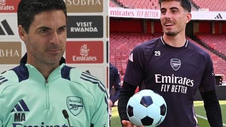 Mikel Arteta responds to Kai Havertz's incredible transformation as Arsenal star bulks up