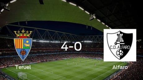 El Teruel suma tres puntos tras golear al Alfaro en casa (4-0)