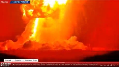 La impresionante bola de fuego tras la explosión de la Starship de SpaceX