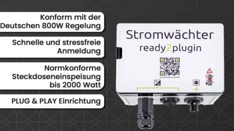 Mit Stromwächter 2000 Watt Strom ins Haus einspeisen: Es ist legal möglich