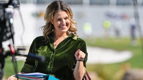 Amanda Balionis can't hide her true thoughts after outrageous Jordan Spieth question