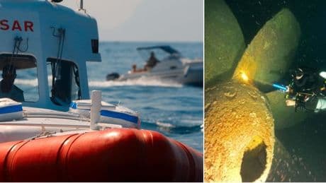 Relitto cilindrico metallico di 5 metri in mare al largo di Lampedusa: il logo israeliano, il serbatoio di un aereo o l'ipotesi di un satellite