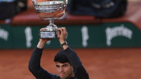 Carlos Alcaraz ya se entrena con Jack Draper en la Philippe Chatrier de Roland Garros