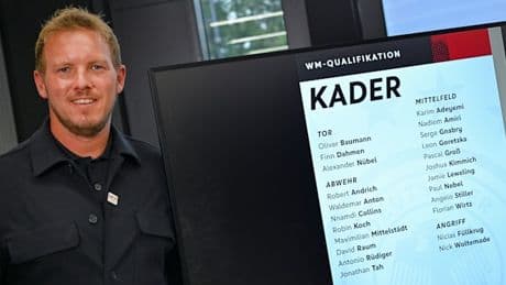 Bundestrainer Julian Nagelsmann beruft drei Neulinge für die WM-Qualifikation