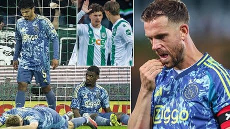 Ajax and Jordan Henderson suffer the mother of all chokes as they concede 99th-minute equaliser to let Dutch title slip out of their grasp - having needed just six points from final five games