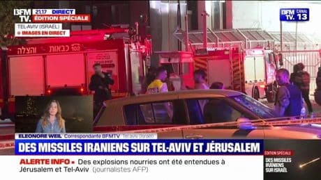 Riposte iranienne: entre 150 et 200 missiles balistiques ont été lancés depuis l'Iran sur le territoire israélien