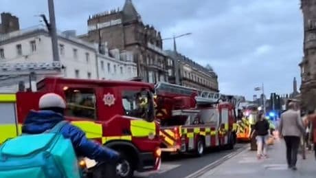 'Explosion' outside Waverley Station as fire crews race to scene