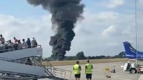 Plane crashes at Southend Airport as massive fireball seen after takeoff