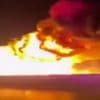 Horror-Unfall - Brennender LKW rast über Autobahn