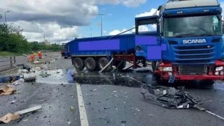 M60 crash LIVE: Major traffic delays as video shows aftermath of 8 vehicle smash