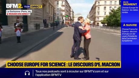 Choose Europe for science: Emmanuel Macron accueille Ursula von der Leyen