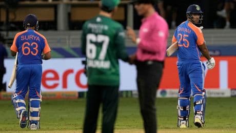 No handshakes between India and Pakistan players as political tension spills onto cricket field