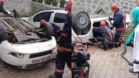 Ordu'da korkunç kaza! Otomobil site bahçesine uçtu: 1 kişi hayatını kaybetti