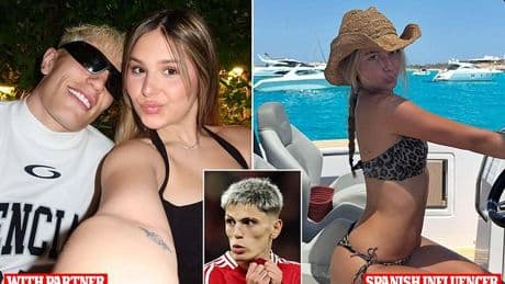 Alejandro Garnacho's partner unfollows him on Instagram amid fresh rumours of a split - as Man United exile is 'spotted with stunning Spanish influencer'