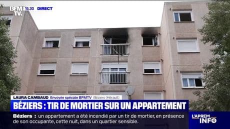 "J'ai vu qu'il y avait du monde qui paniquait": à Béziers, un appartement incendié par des tirs de mortiers lors de violences urbaines