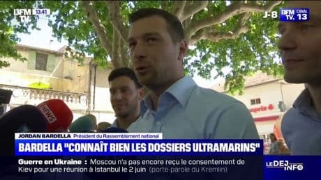 "Je connais très bien les dossiers ultramarins", assure Jordan Bardella, après le tacle de Marine Le Pen