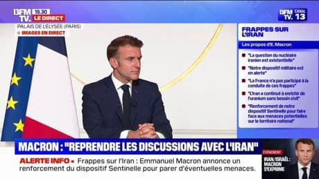 Nucléaire iranien: "L'Iran a poursuivi son programme ces derniers mois et est proche d'un stade critique (...) la situation est aujourd'hui très préoccupante", affirme Emmanuel Macron