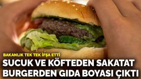 Bakanlık tek tek ifşa etti! Sucuk ve köfteden sakatat, burgerden gıda boyası çıktı