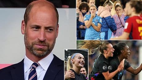Prince William puts summer break on hold for the Lionesses: FA president set to jet into Switzerland to roar on Sarina Wiegman's side in Sunday's final - two years on from backlash for missing World Cup defeat by Spain