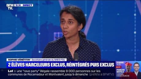 Pour Sophie Vénétitay, secrétaire générale du SNES-FSU, "il y a des choses à approfondir sur la question de lutte contre le harcèlement scolaire"