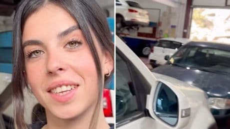 "No dudaría en volver a escoger esta profesión": la joven mecánica que inspira a sus seguidores desde su taller familiar