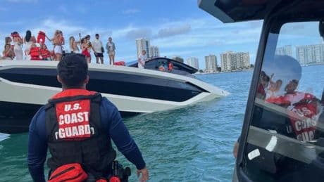 Miami boat party ends with $4.5m yacht sinking and 32 rescued