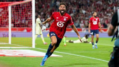 Ligue 1 : longtemps muet, Giroud fait parler son expérience et libère Lille contre Monaco