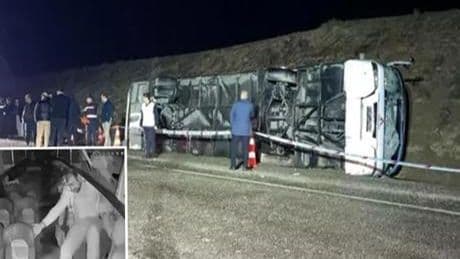 Çankırı'da fabrika işçilerini taşıyan otobüs kaza yapmıştı! İç kamera görüntüleri ortaya çıktı