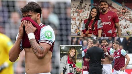 Lucas Paqueta's wife issues emotional statement after West Ham star broke down in tears after being booked against Tottenham as he awaits verdict of spot-fixing case