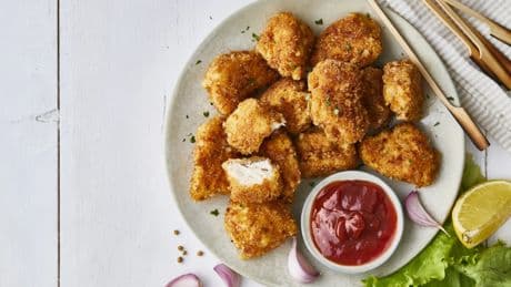 Nuggets de pollo o pavo super crujientes y sin gluten, una opción casera y deliciosa