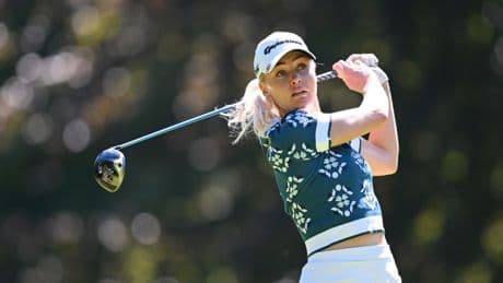 British golfer Charley Hull collapses twice at tournament and carried off on stretcher