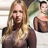 Lila Moss, 22, channels her mother Kate, 51, as she goes braless beneath a racy sheer top while stepping out in Paris amid fashion week