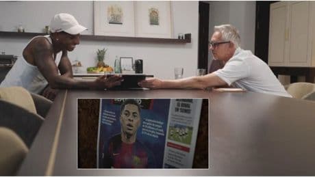 La portada MD del fichaje de Rashford luce en la entrevista de Lineker y Richards