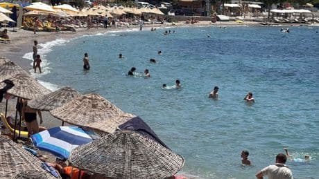 Bodrum’da sahillerde yoğunluk oluştu