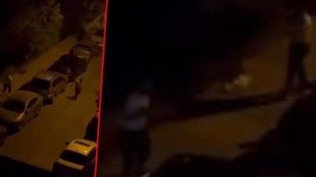 Başakşehir'de polise mukavemet gösteren şüphelinin yakalanma anları kameraya yansıdı