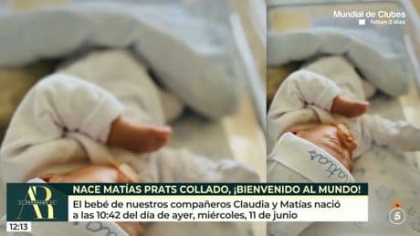 Ana Rosa da la bienvenida al hijo de Matías Prats Jr. y Claudia Collado, periodistas de Telecinco: &quot;Será Prats IV&quot;