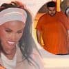 Katie Price shows off her changing appearance as she is supported by son Harvey and boyfriend JJ Slater at 'adult' Easter panto - after ticket prices had to be slashed by 50 per cent
