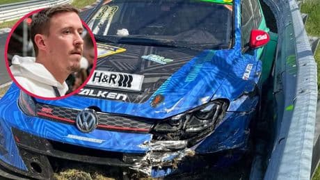 Schock für Ex-Nationalspieler - Kruse schrottet Rennwagen