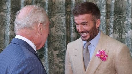 David Beckham’s reaction to knighthood joke in front of King Charles speaks volumes