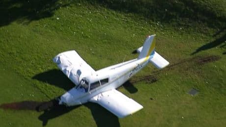 Plane crash lands on golf course from 20,000 feet as witnesses tell of 'crunch'