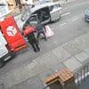 Moment masked thugs raid DPD van in broad daylight as drivers park vehicle to deliver packages in east London