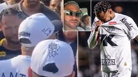 Neymar confronted by angry Santos fans and 'threatened with violence' at training ground after worst defeat of his career left him in tears