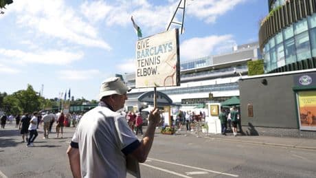 Protesters urge Wimbledon to cut ties with Barclays over Israel business deals