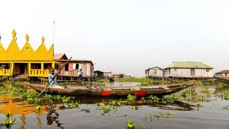 The beautiful village that's the 'Venice of Africa' where people travel by canoe