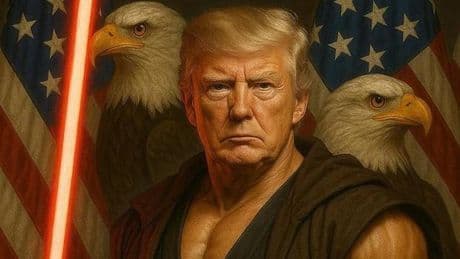 Beyaz Saray'dan dikkat çeken paylaşım: Trump Star Wars filmindeki savaşçı karakterlere benzetildi