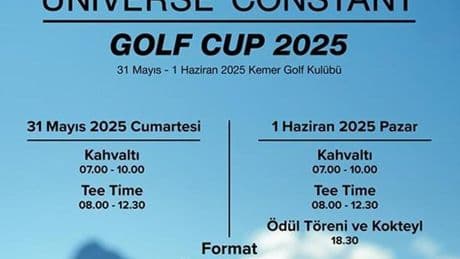 Universe Constant Golf Cup, Kemer Country Club’da başlıyor
