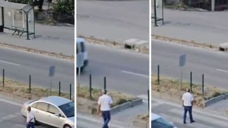 Yaya geçidinde akılalmaz anlar!