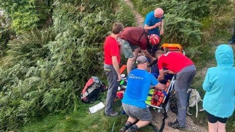 Walker rescued from Ochil Hills after suffering leg injury